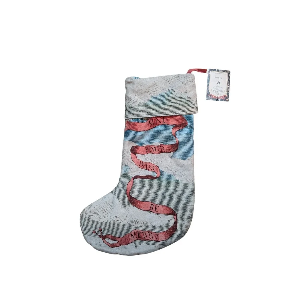 NEW John Derian Target 2025 May Your Days Be Merry Christmas Stocking Sold Out! - Picture 2 of 2